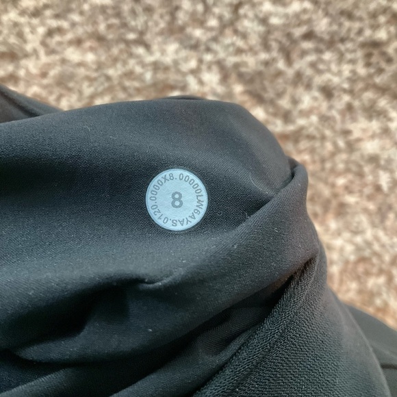 Lululemon Women’s Noir Crop Black Pants Sz 8 Flowy Wide Leg - Picture 5 of 10